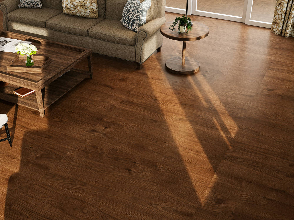 600×1200mm M6206 Coffee Digital Glazed Wood Look Porcelain Tile - Ultra-Low Absorption (Free Samples)