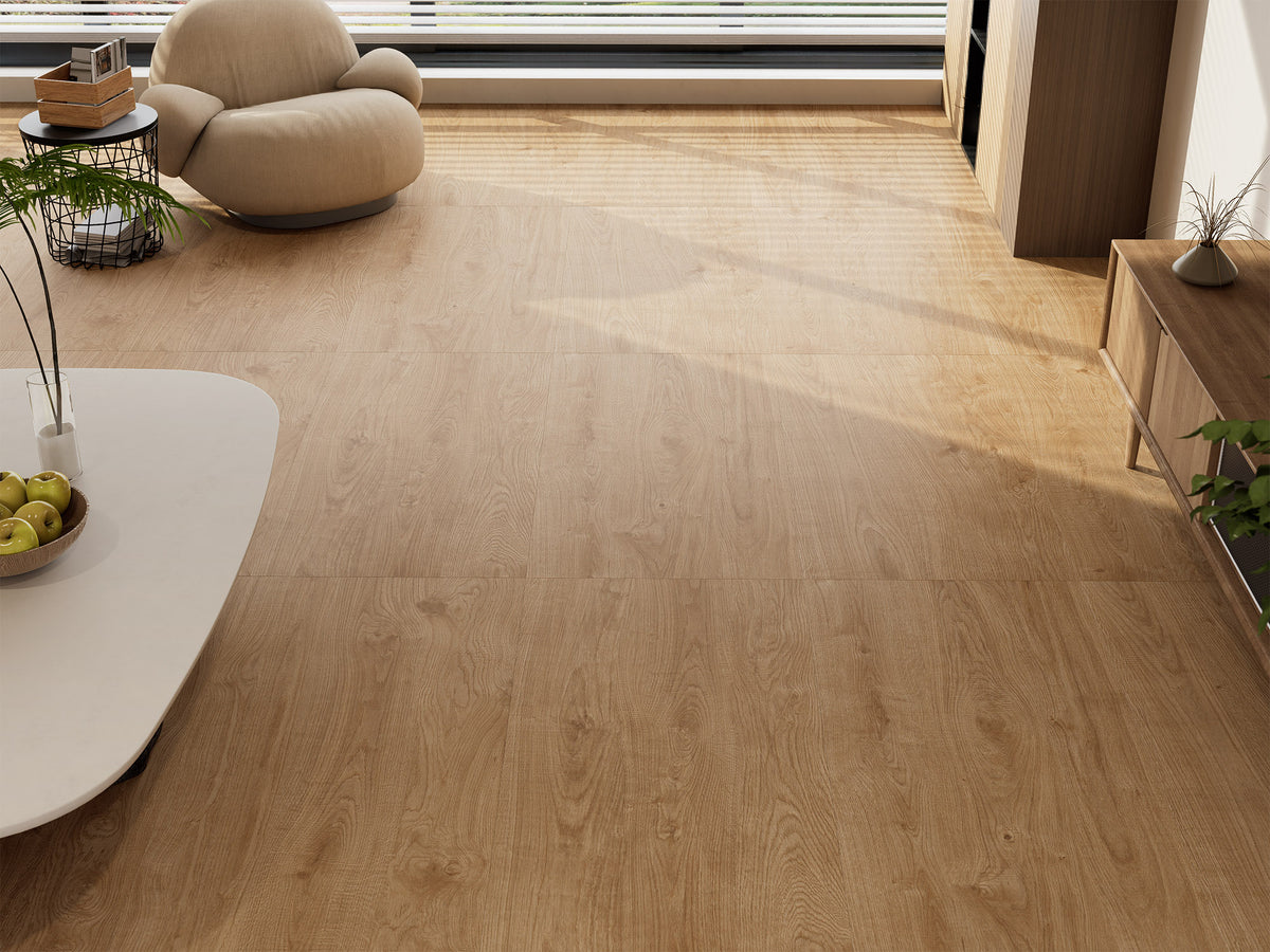 600×1200mm M6205 Camel Gray Digital Glazed Wood Look Porcelain Tile - Ultra-Low Absorption (Free Samples)