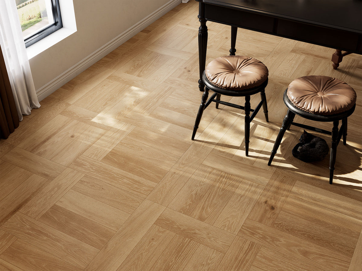 600x1200mm Digital Glazed Wood Look Porcelain Tile - M6216 Teak Wood (柚木)